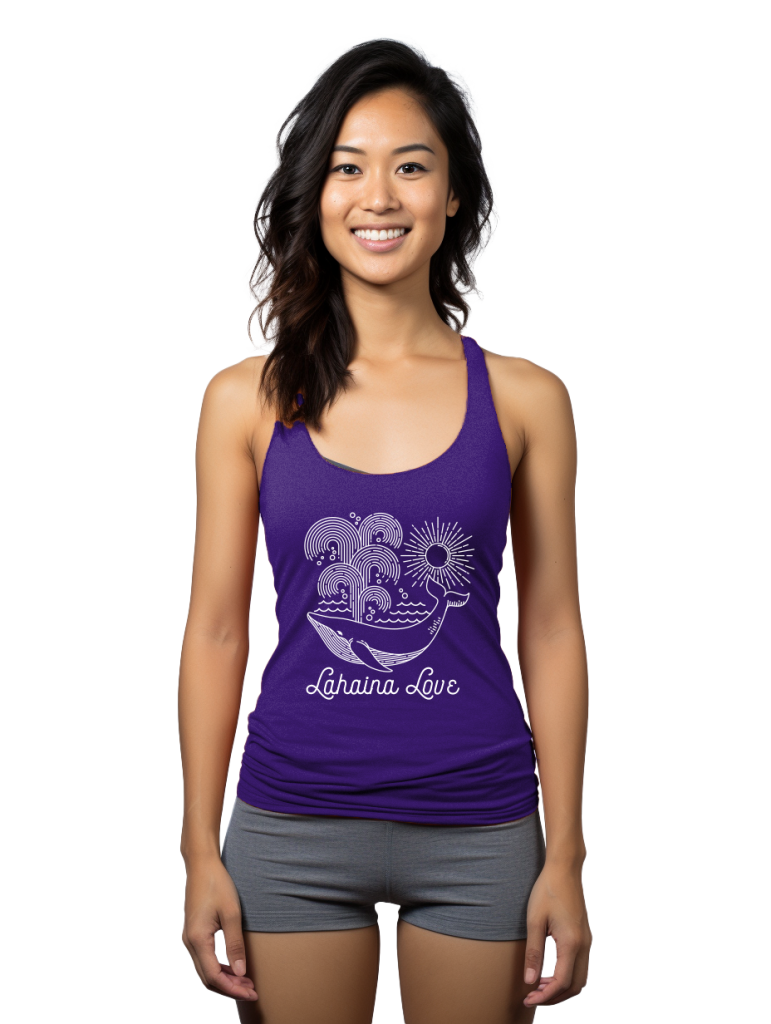 Lahaina Love Whale Women's Racerback Tank